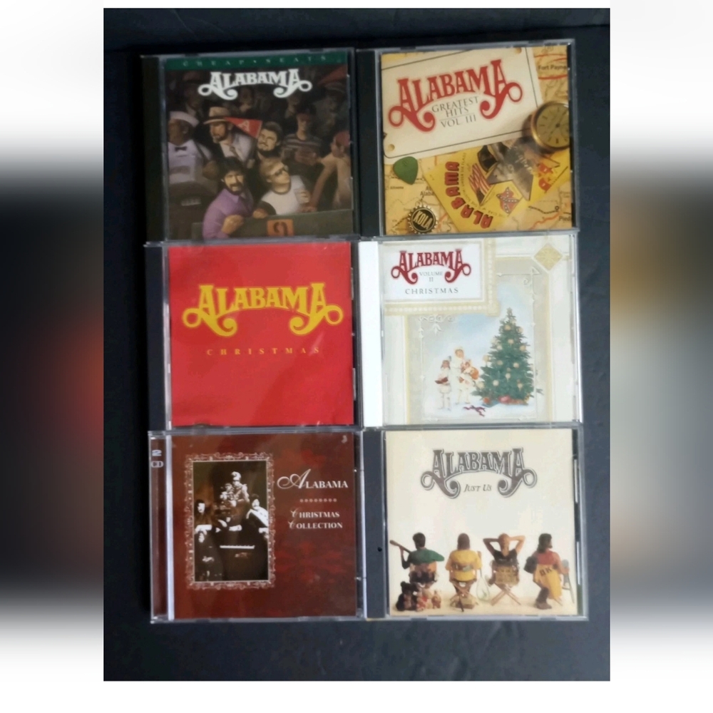 Alabama 6 Cd Lot Greatest Hits , Just Us , Christmas Vol 1& 2 See Description